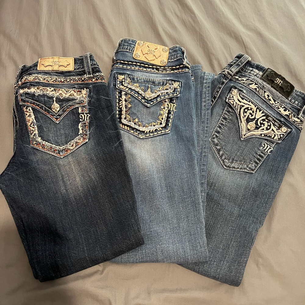 3 Pairs of Miss Me jeans